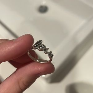 james avery “love” ring size 6